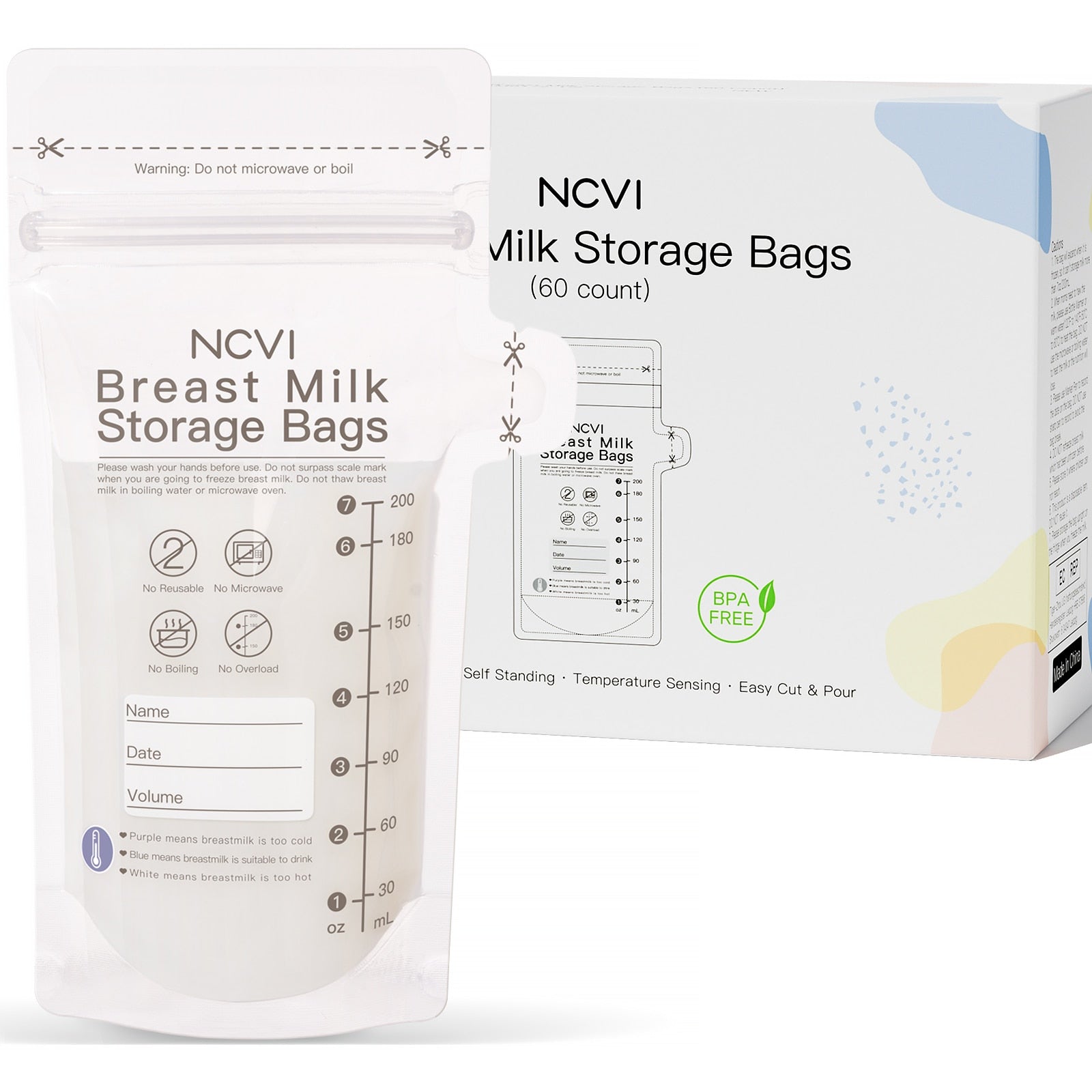 PREMIUM NCVI 200ml Breastmilk Storage Bags, BPA Free - MaternalLOVE MaternalLOVE