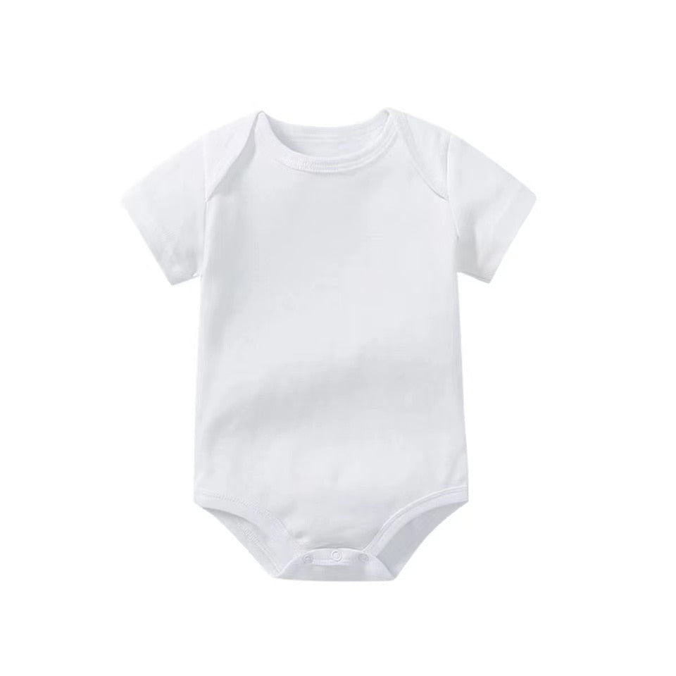 100% Cotton White BABY ROMPER 3PC/8PC - MaternalLOVE MaternalLOVE