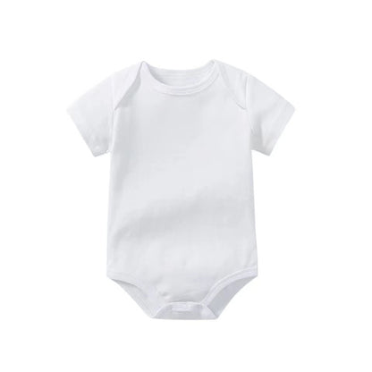 100% Cotton White BABY ROMPER 3PC/8PC - MaternalLOVE MaternalLOVE