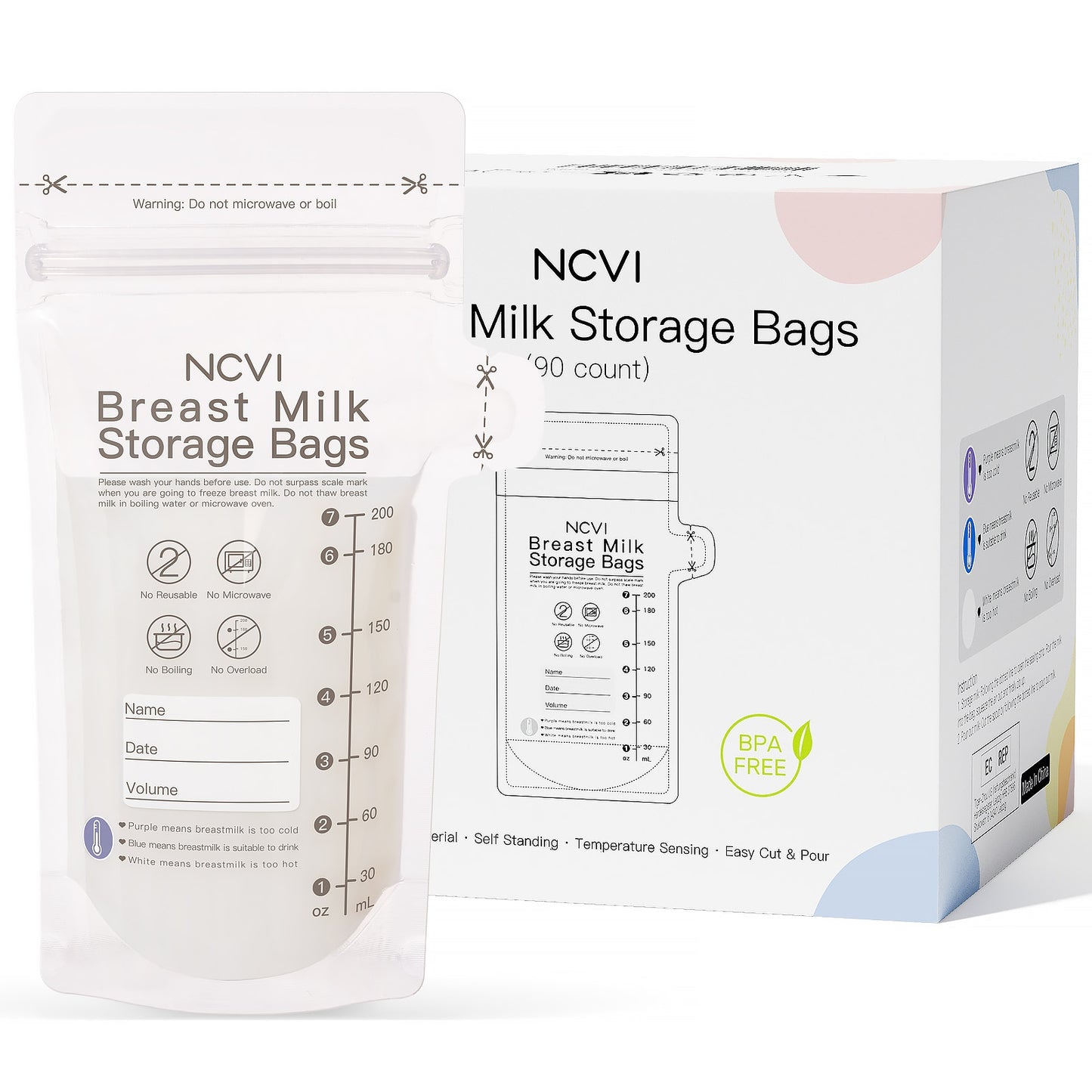 PREMIUM NCVI 200ml Breastmilk Storage Bags, BPA Free - MaternalLOVE MaternalLOVE